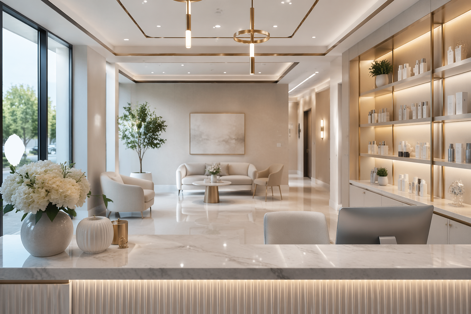 Homeowner on smartphone searching for emergency HVAC repair during a cold Michigan winter night, furnace visible in background