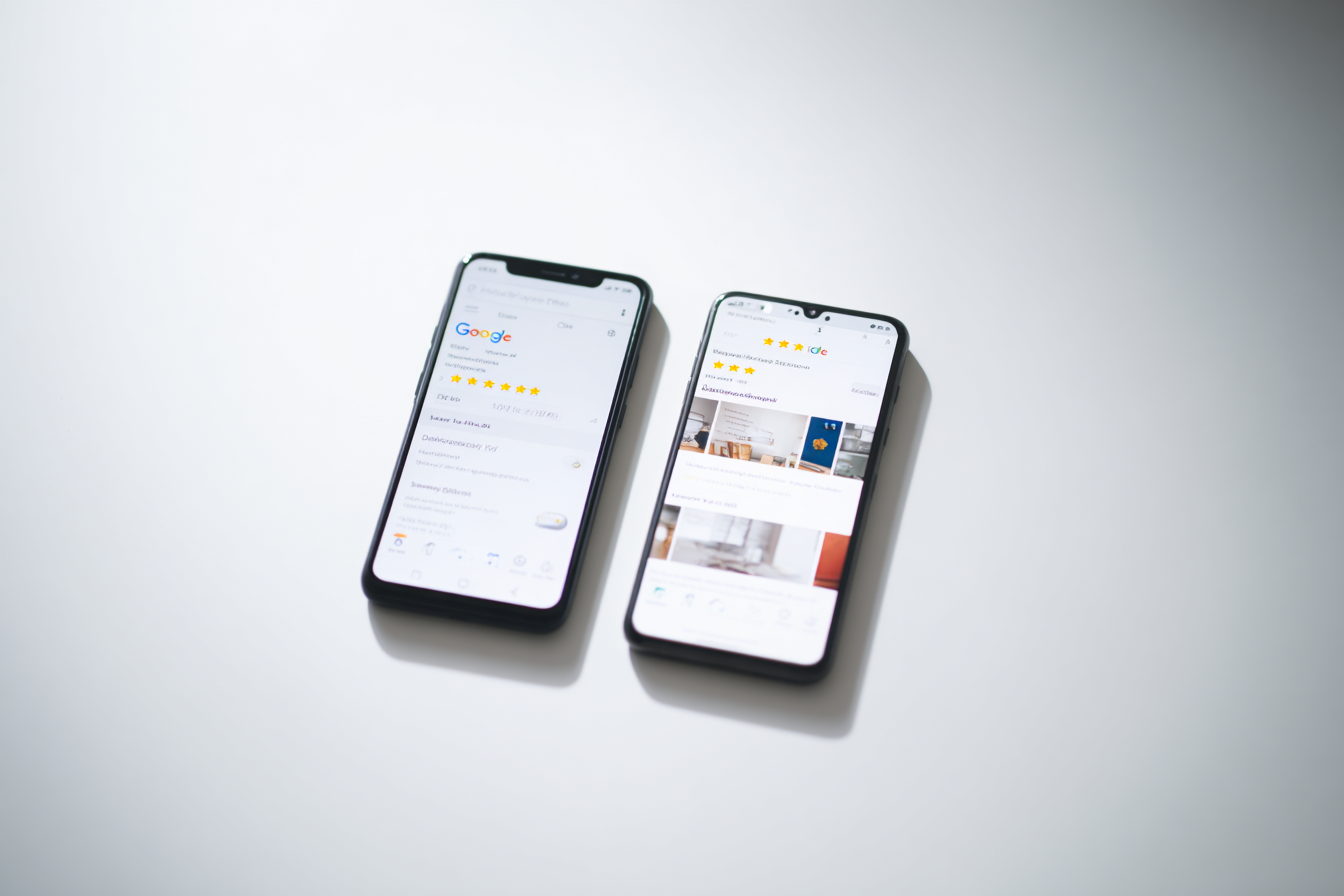 Small business owner setting up Google Business Profile on computer