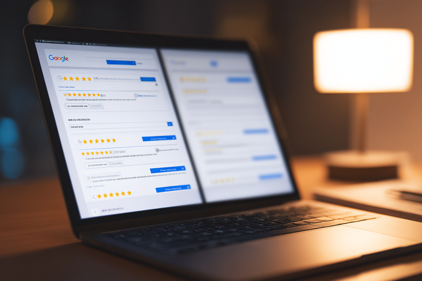 Code editor displaying LocalBusiness JSON-LD schema markup implementation for Detroit business website